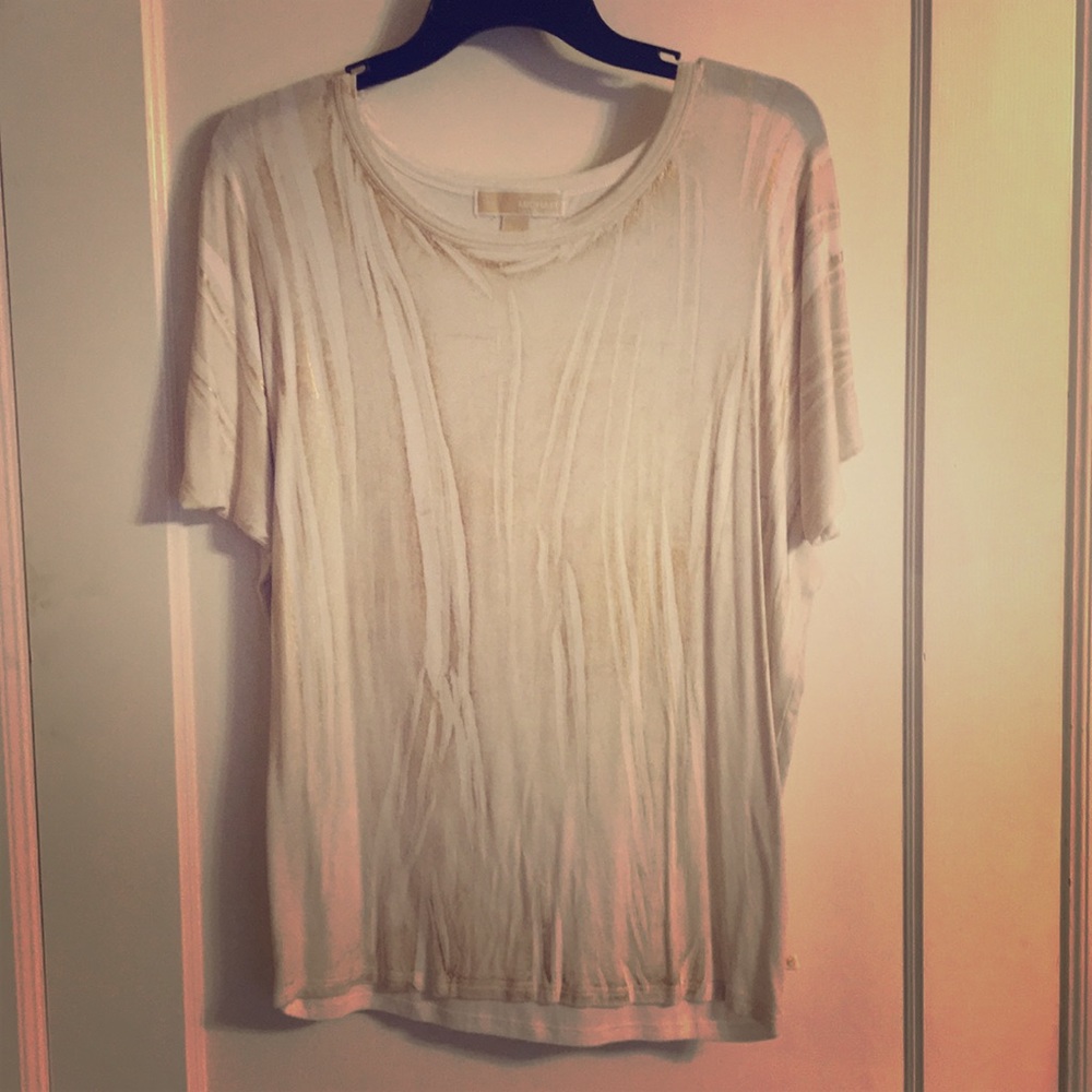 White and gold top